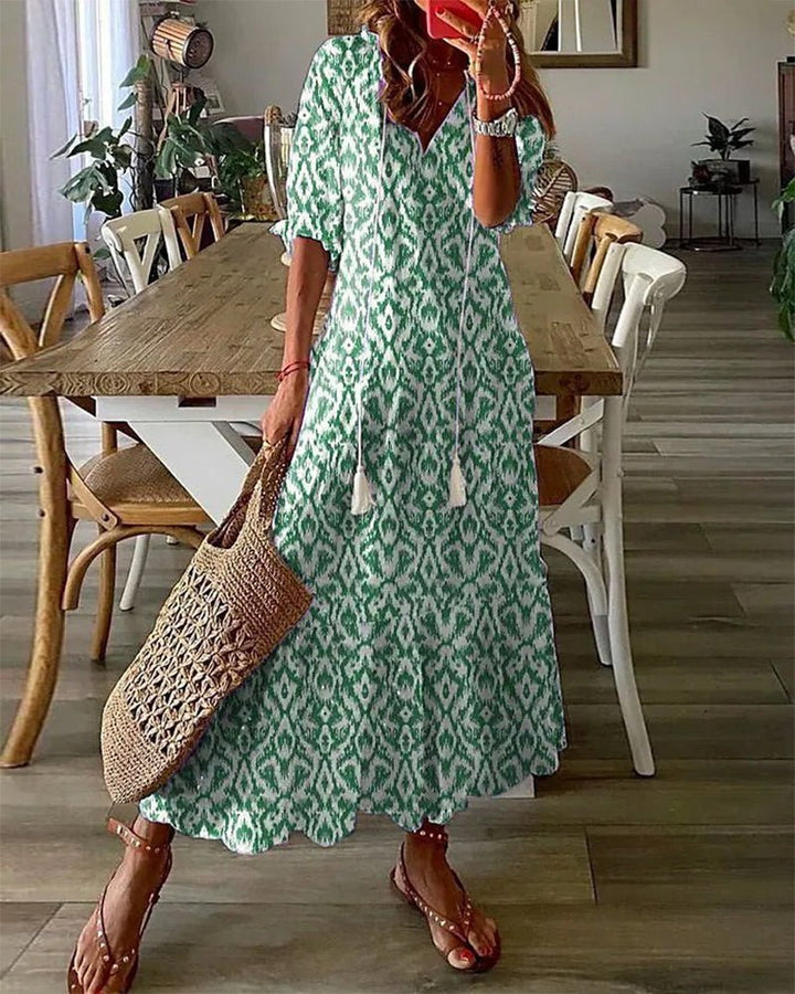 Adriana | Flowing Bohemian Maxi Dress