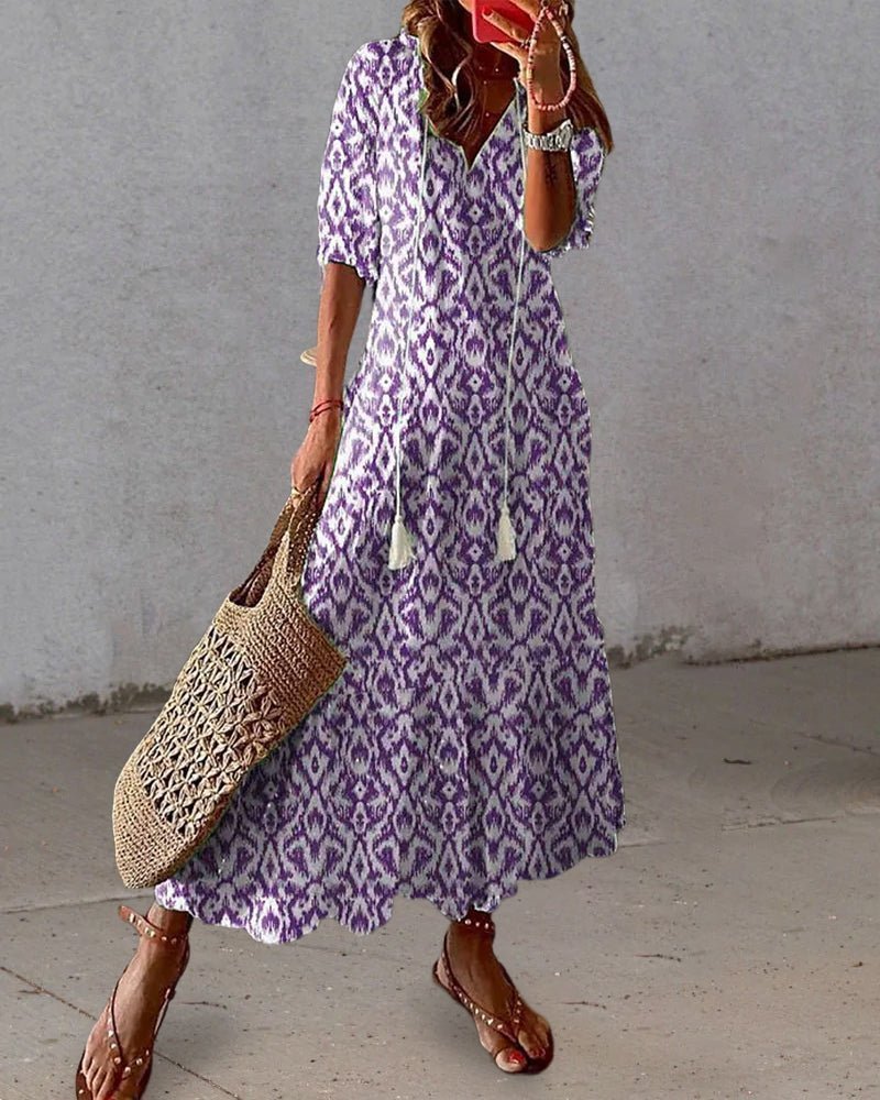 Adriana | Flowing Bohemian Maxi Dress