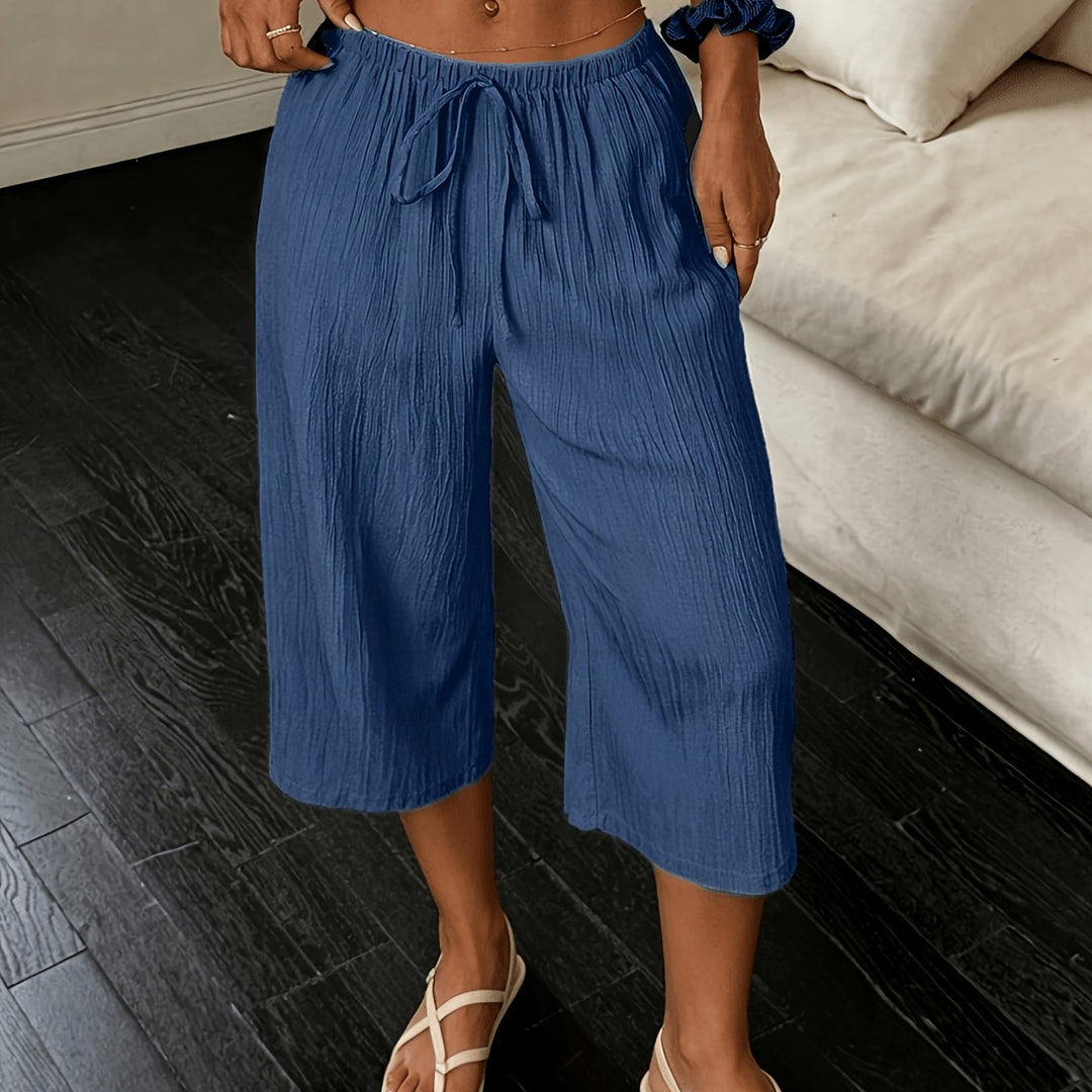Noelle | Women's Wide-Leg Capri Trousers