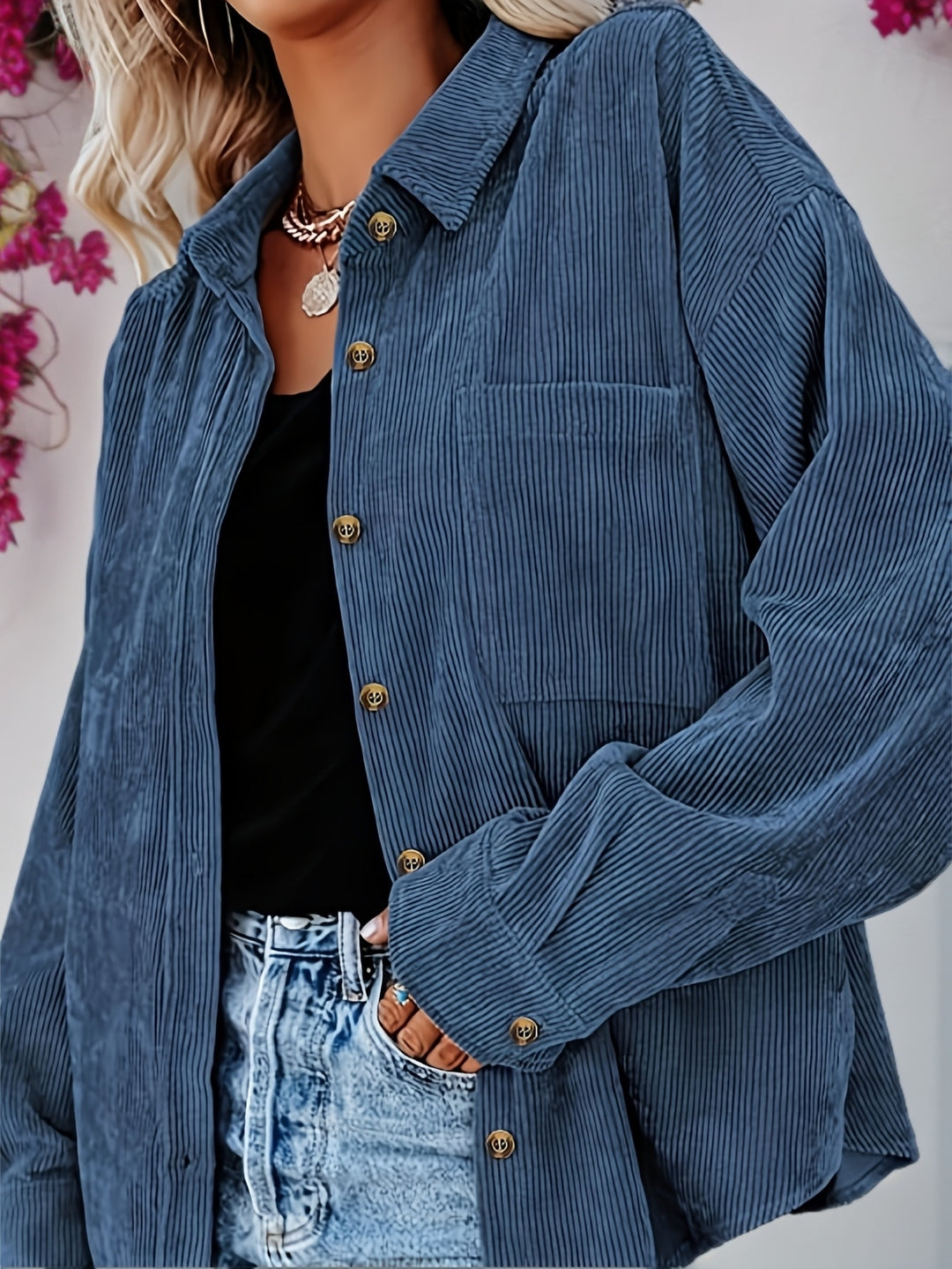 Pearl | Relaxed Textured Button-Up Shirt