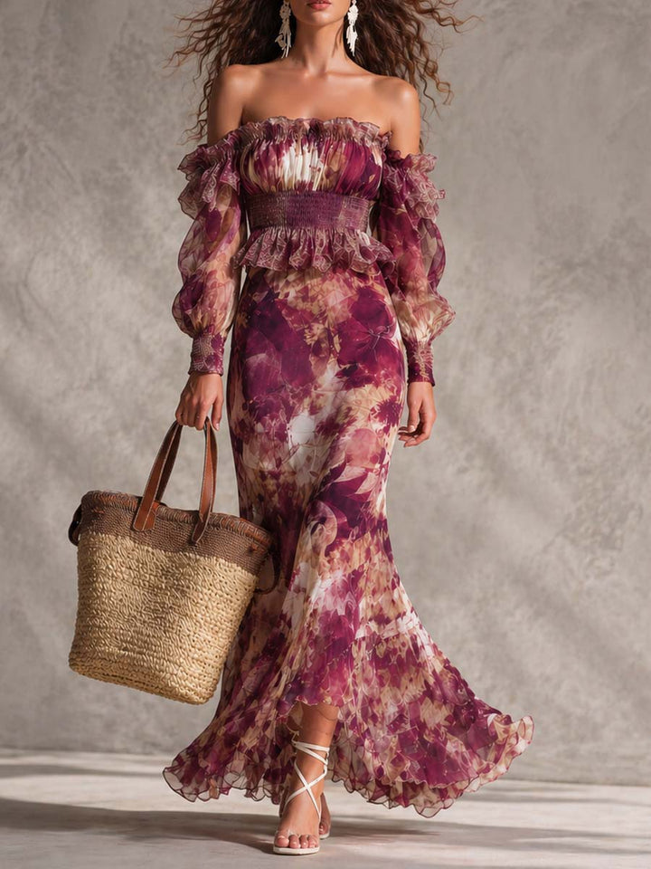 Vivienne | Off-Shoulder Ruffled Maxi Dress