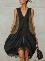 Liliane | Relaxed Zip-Front Tulip Dress
