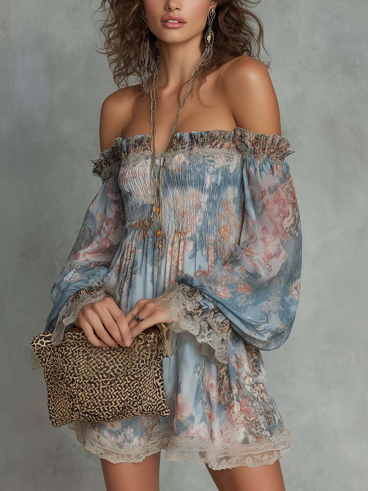 Ondine | Off-Shoulder Ruffled Mini Dress