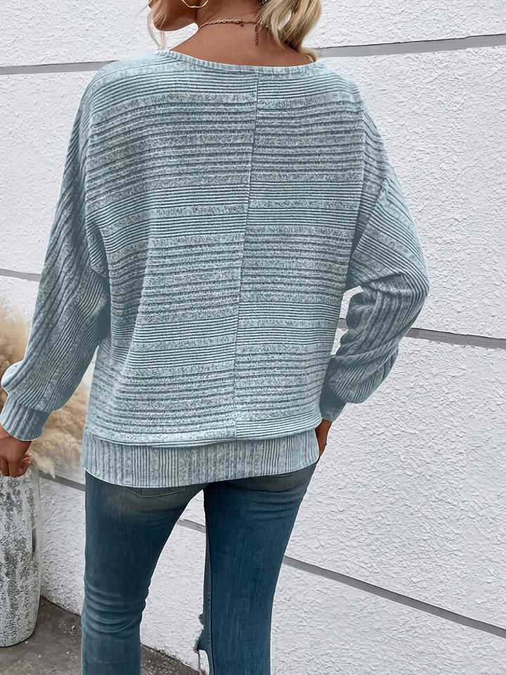 Vivienne | Relaxed Ribbed Batwing Top