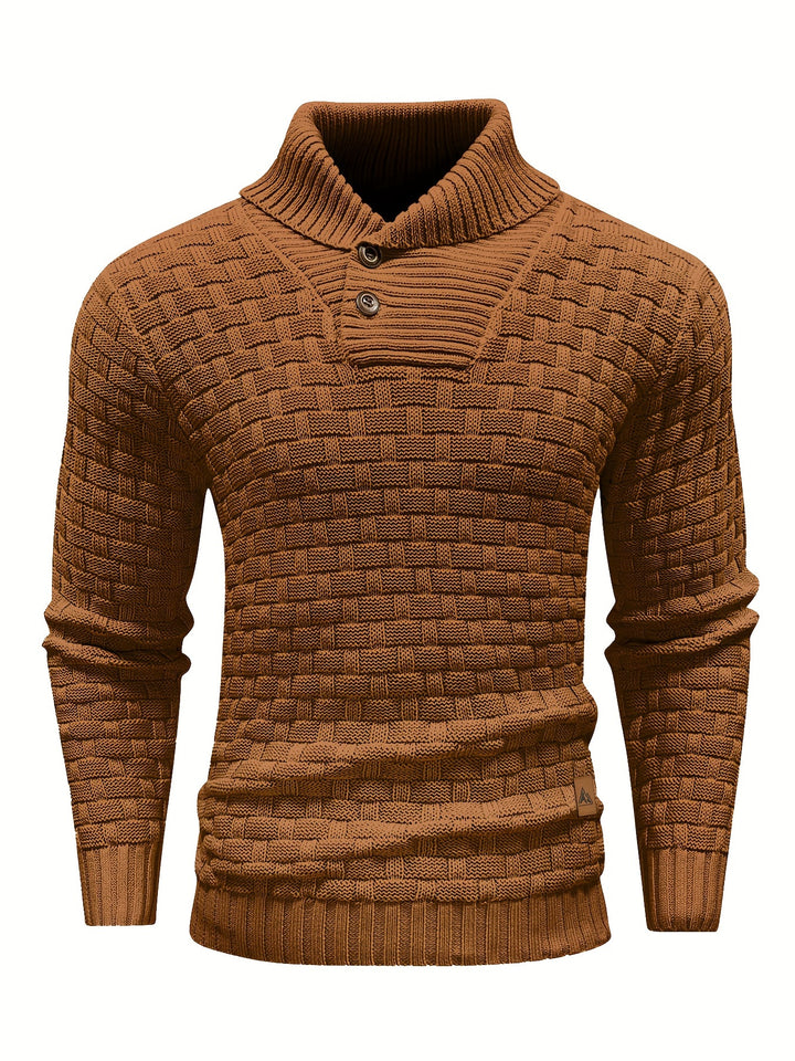 Cormac | Textured Shawl-Collar Sweater