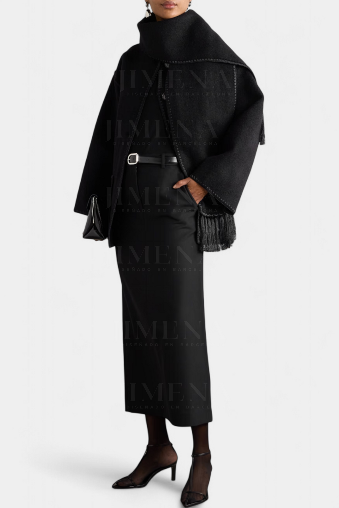 Solene | Scarf-Collar Wrap Coat