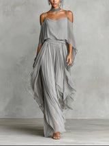 Brigitte | Flowing Off-Shoulder Two-Piece Set