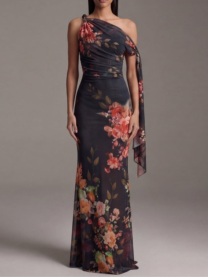 Celestine | One-Shoulder Floral Maxi Dress
