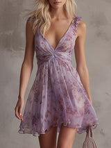 Noelia | Floral V-Neck Mini Dress