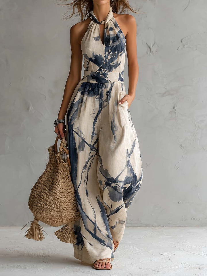 Aveline | Halter-Neck Wide-Leg Jumpsuit