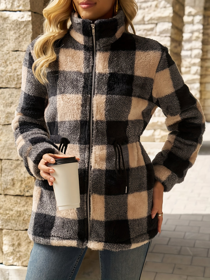 Aubrey | Cozy Plaid Hooded Jacket