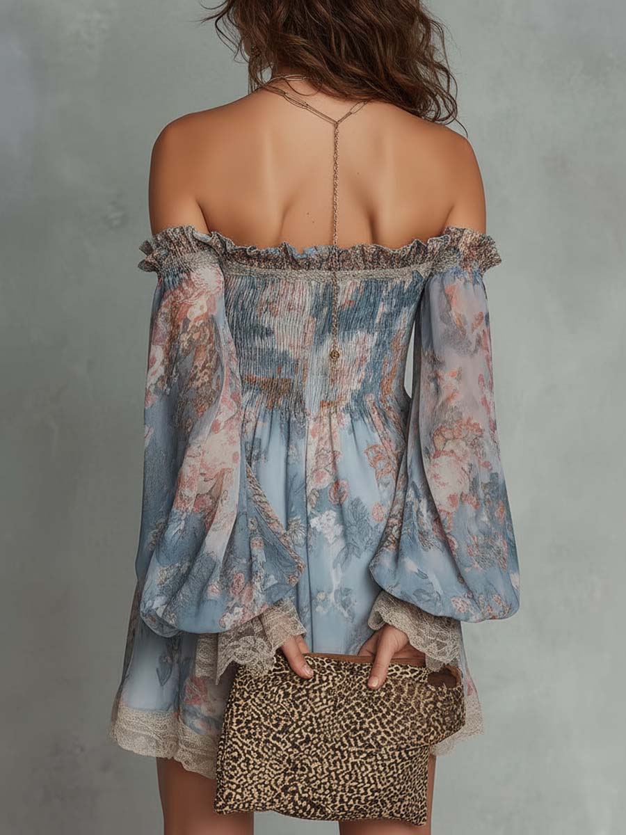 Ondine | Off-Shoulder Ruffled Mini Dress