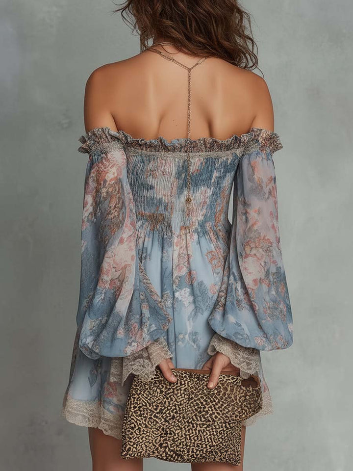 Ondine | Off-Shoulder Ruffled Mini Dress