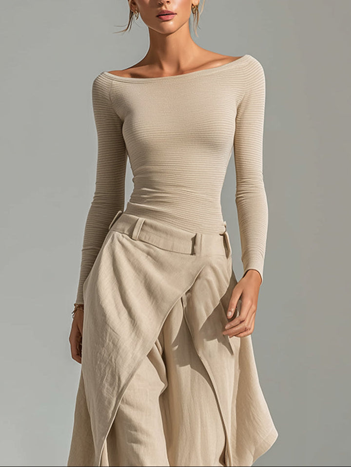 Nina | Boat Neck Two-Piece Set