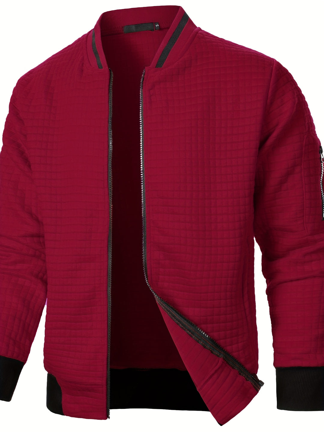 Marcus | Textured Stand-Collar Bomber Jacket