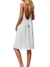 Océane | Backless Gathered Mini Dress