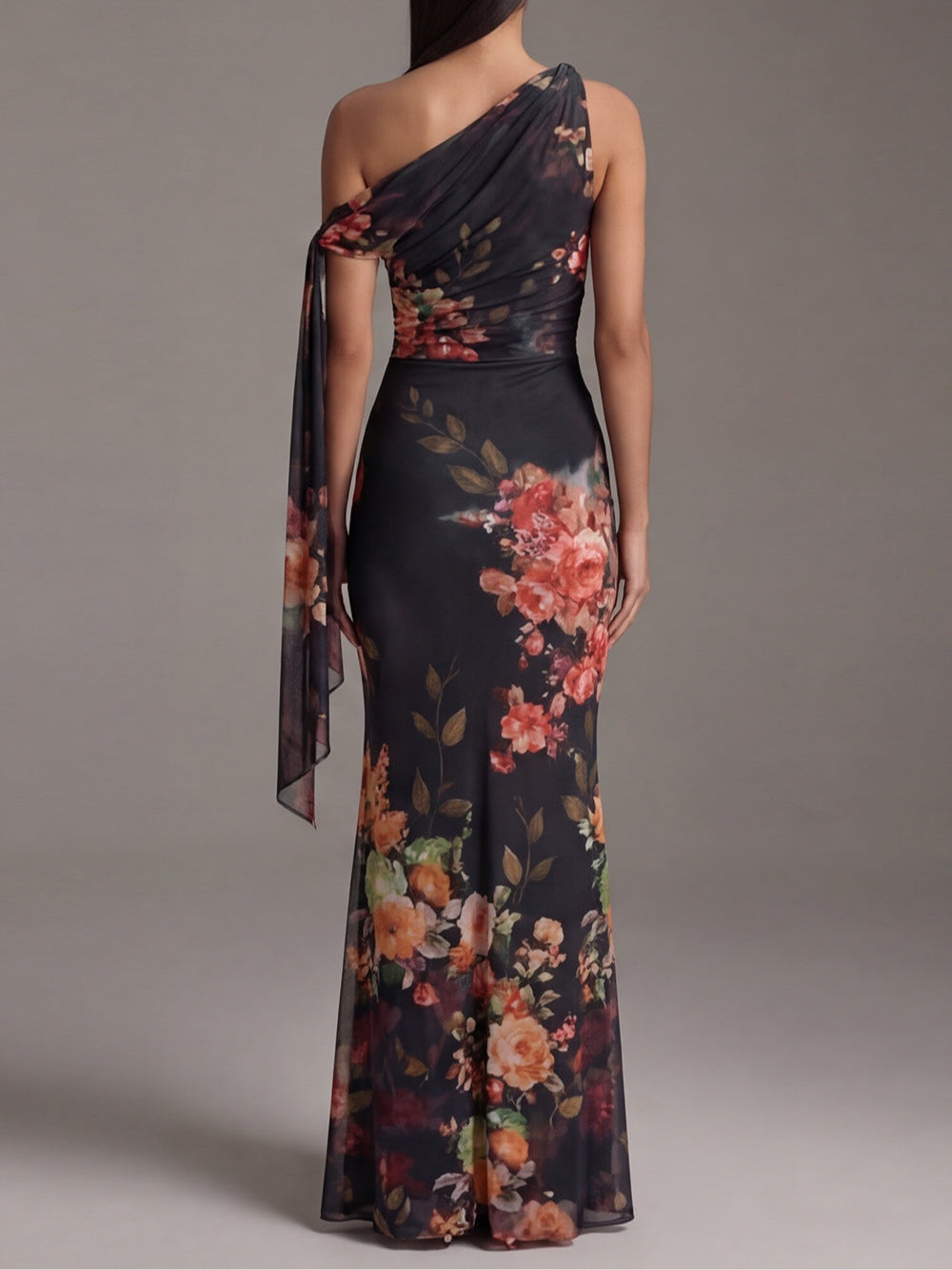 Celestine | One-Shoulder Floral Maxi Dress