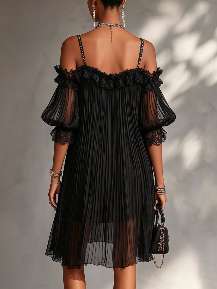Emilia | Off-Shoulder Lace-Trim Dress