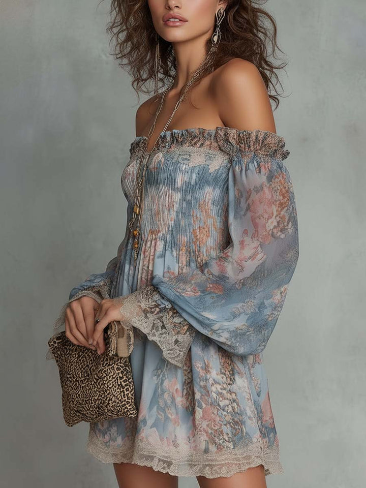 Ondine | Off-Shoulder Ruffled Mini Dress