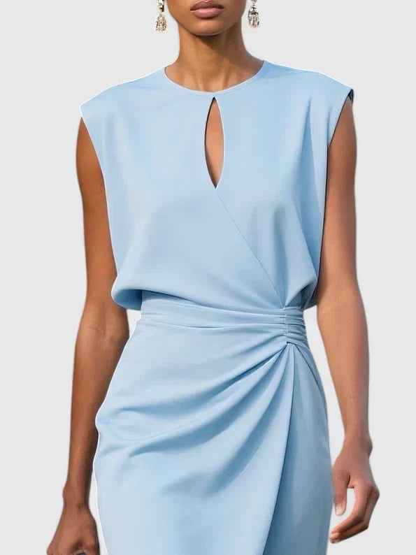 Vera | Elegant Draped Midi Dress