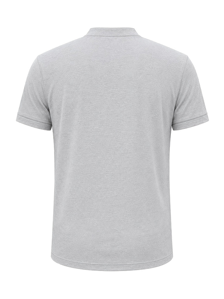 Declan | Stand Collar Button Henley