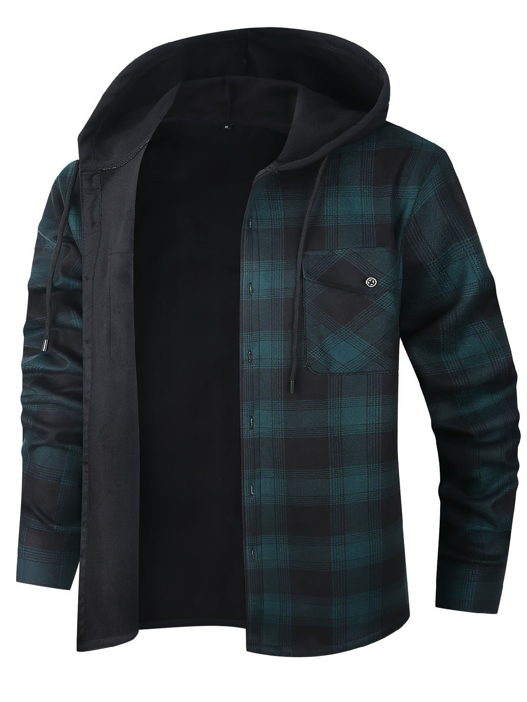 Nolan | Hooded Plaid Shirt Jacket