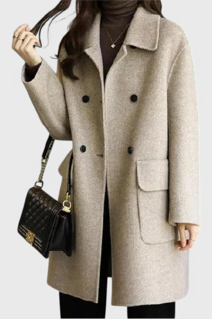 Lenora | Timeless Double-Breasted Overcoat