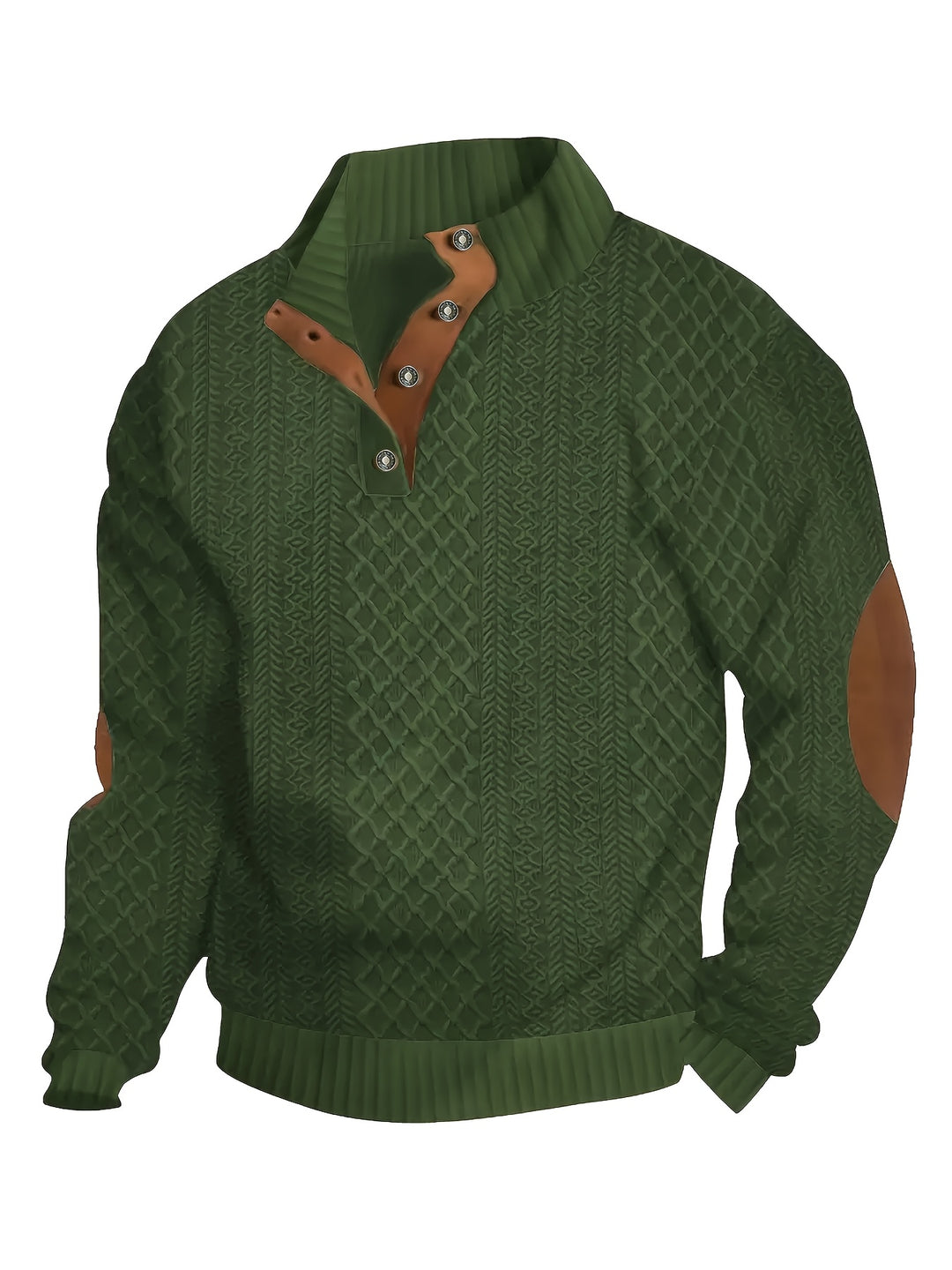 Hudson | Cable-Knit Button Henley Sweater