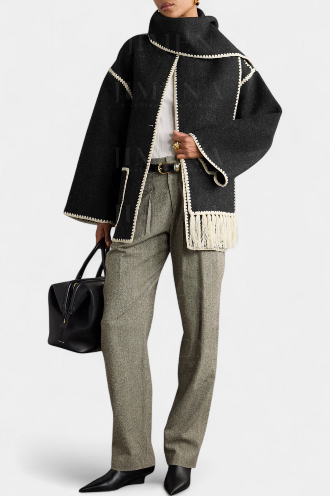 Cosima | Draped Scarf Coat