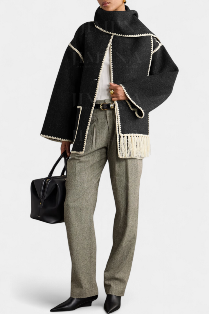 Cosima | Draped Scarf Coat