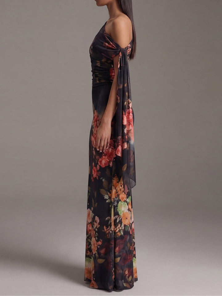 Celestine | One-Shoulder Floral Maxi Dress