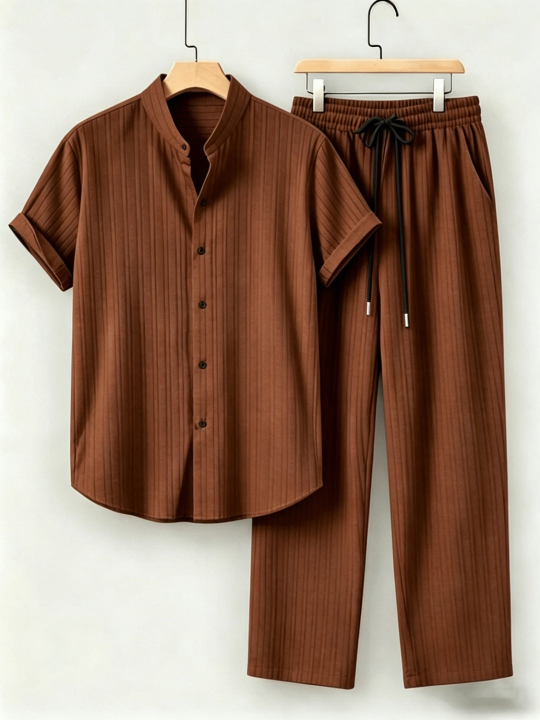 Patrick | Men's Textured Short Sleeve Shirt & Trouser Set