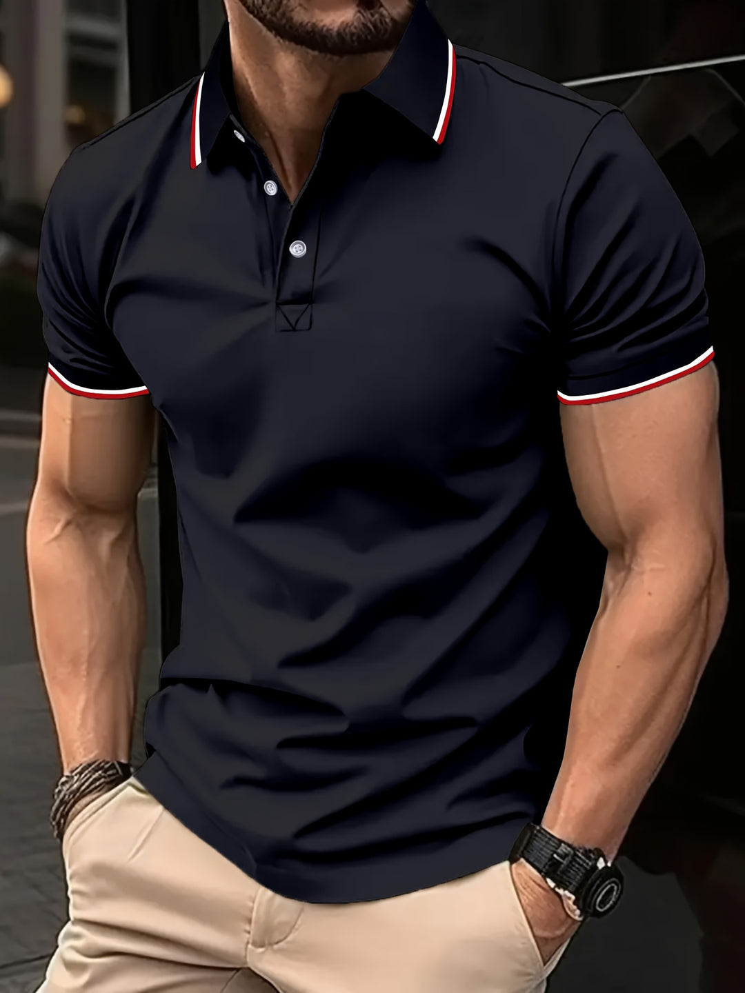Vincent | Classic Tipped-Collar Polo Shirt