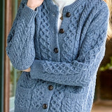 Delphine | Cable-Knit Button Cardigan