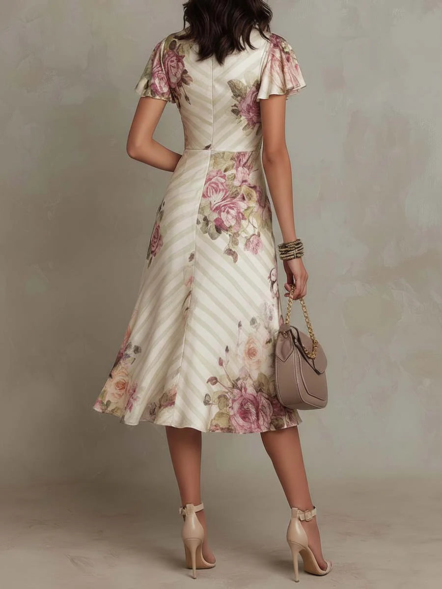 Lillian | Floral Wrap Midi Dress