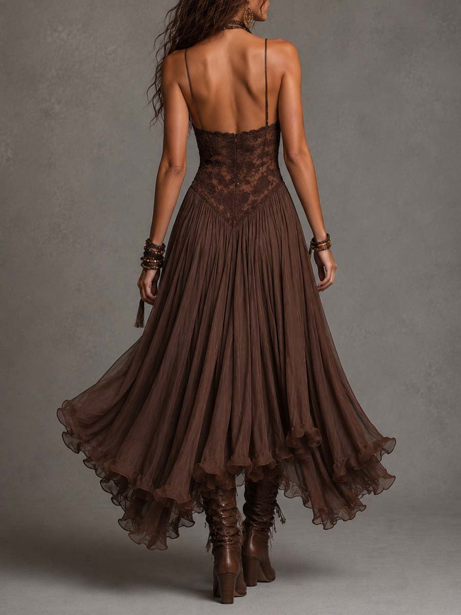 Rosella | Bohemian Corset Maxi Dress