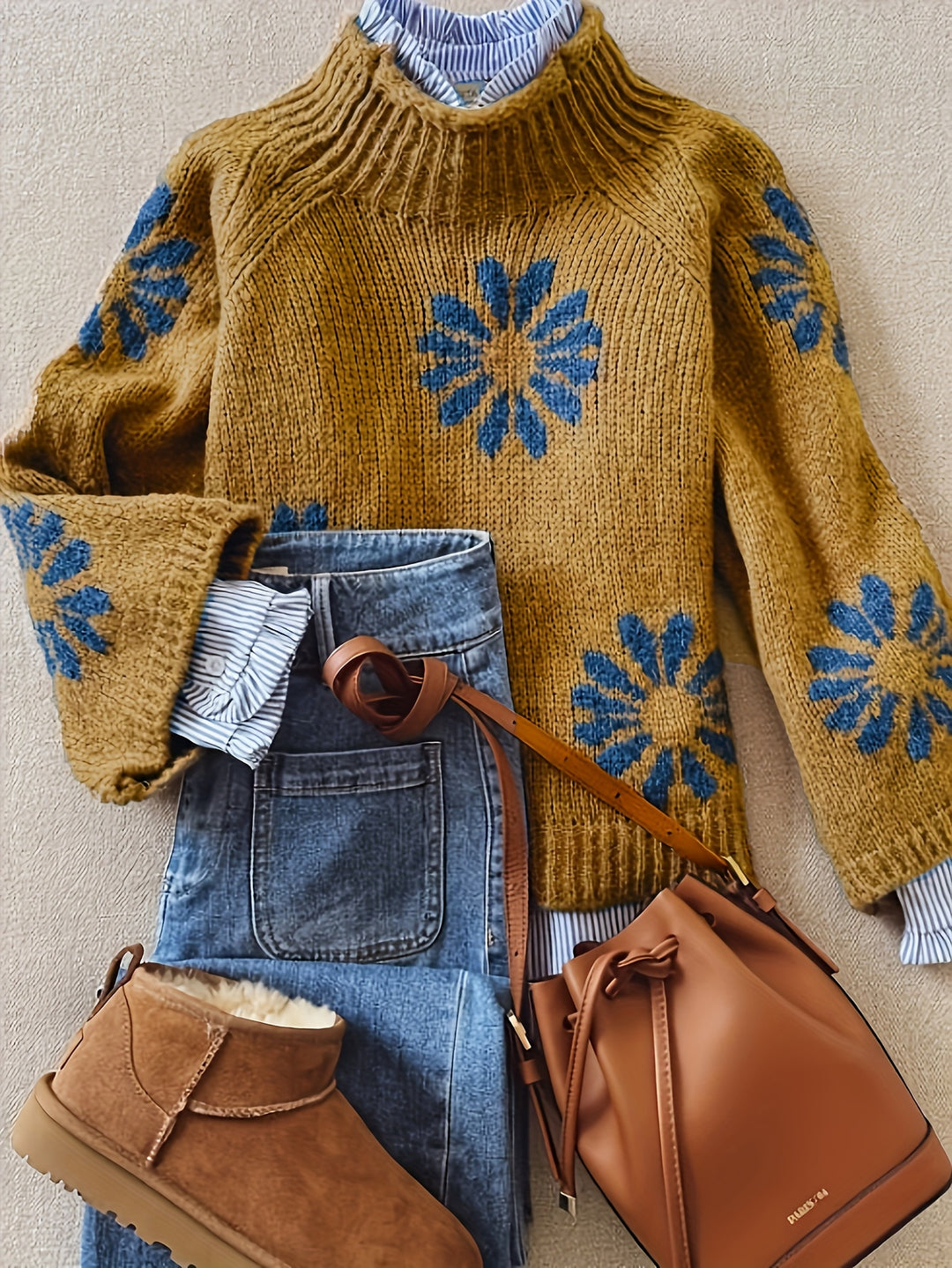 Esme | Floral High-Neck Sweater