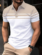 Crane | Men's Chest Stripe Short Sleeve Polo Shirt