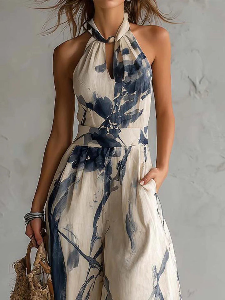 Rosalie | Halter Neck Wide-Leg Jumpsuit