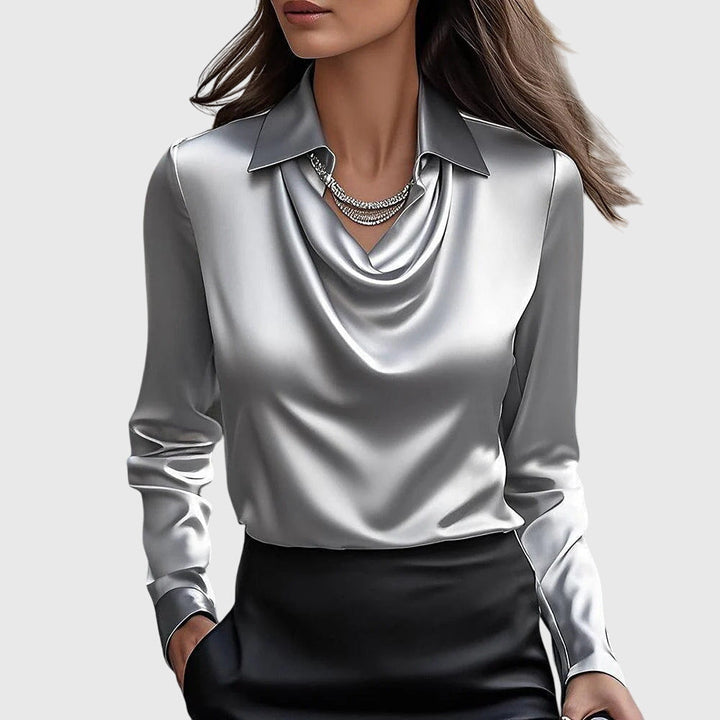 Vanessa | Draped-Neck Blouse