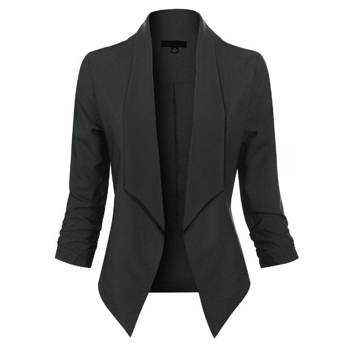 Ophelia | Open-Front Draped Blazer