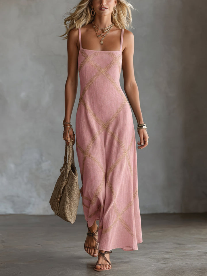 Sabella | Geometric Sleeveless Maxi Dress