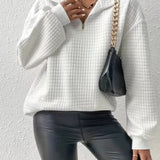 Adelina | Quarter-Zip Textured Sweater