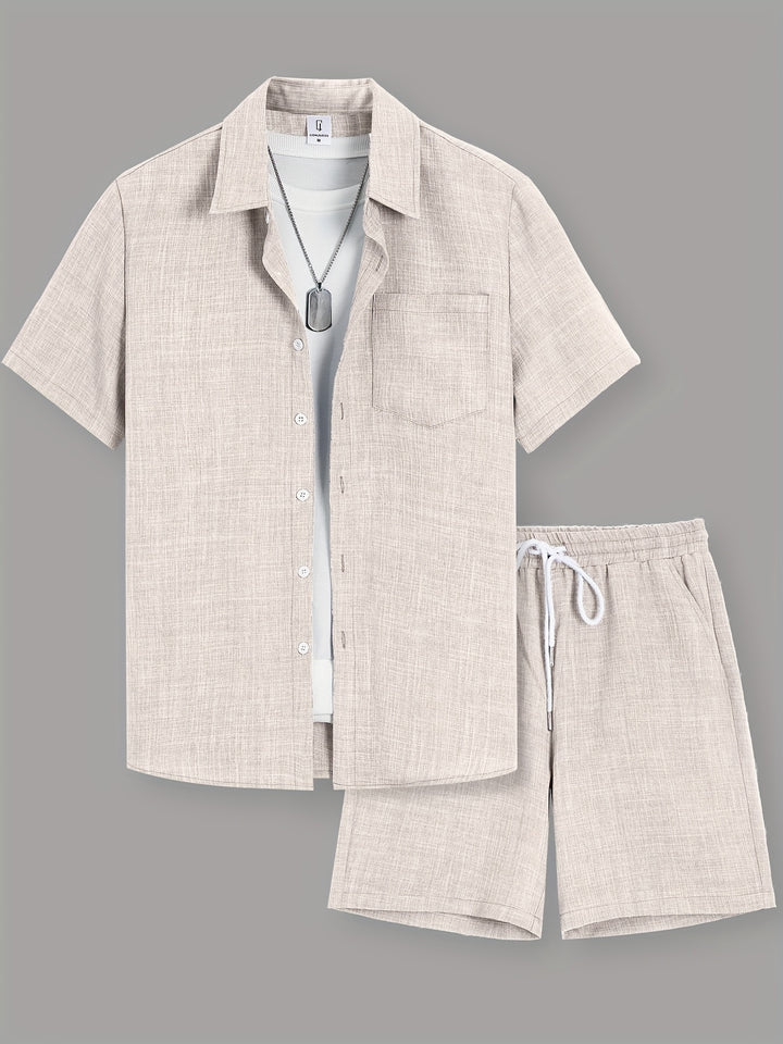 Lawson | Men's Lapel Shirt & Shorts Set