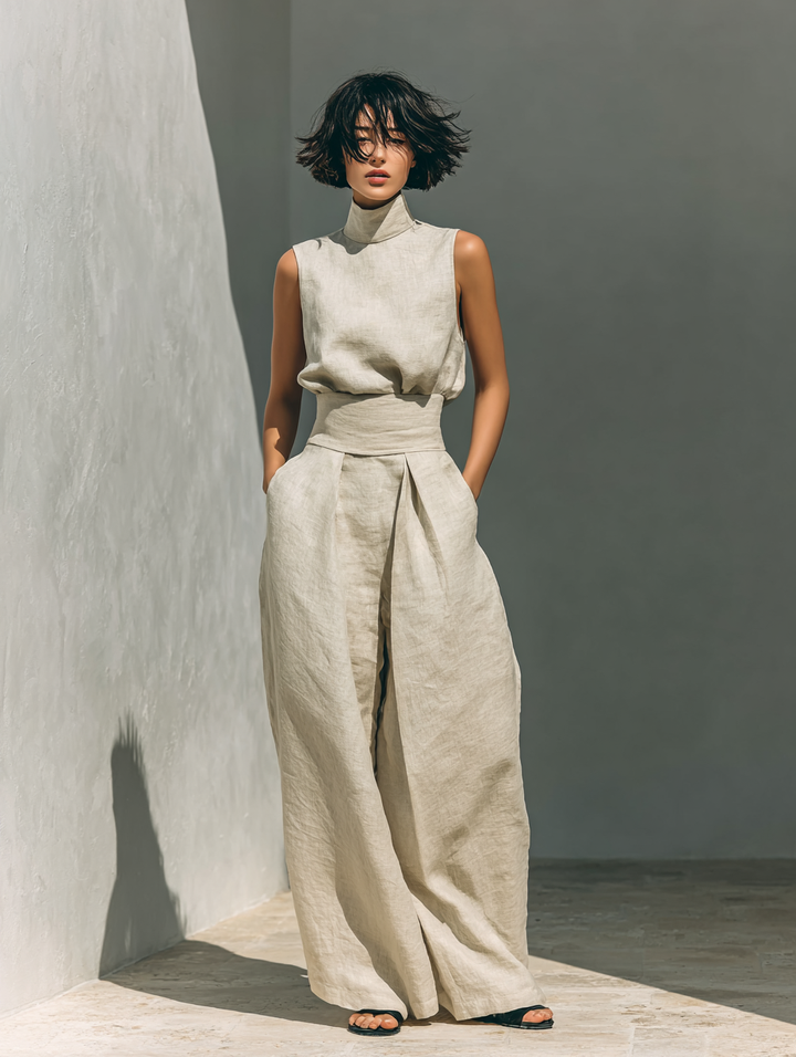 Delilah | Sleeveless Wide-Leg Two-Piece Set