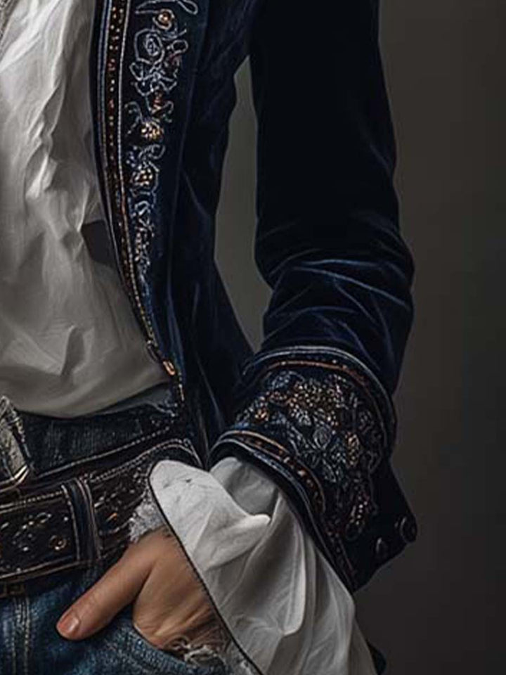 Isabelle | Embroidered Longline Jacket