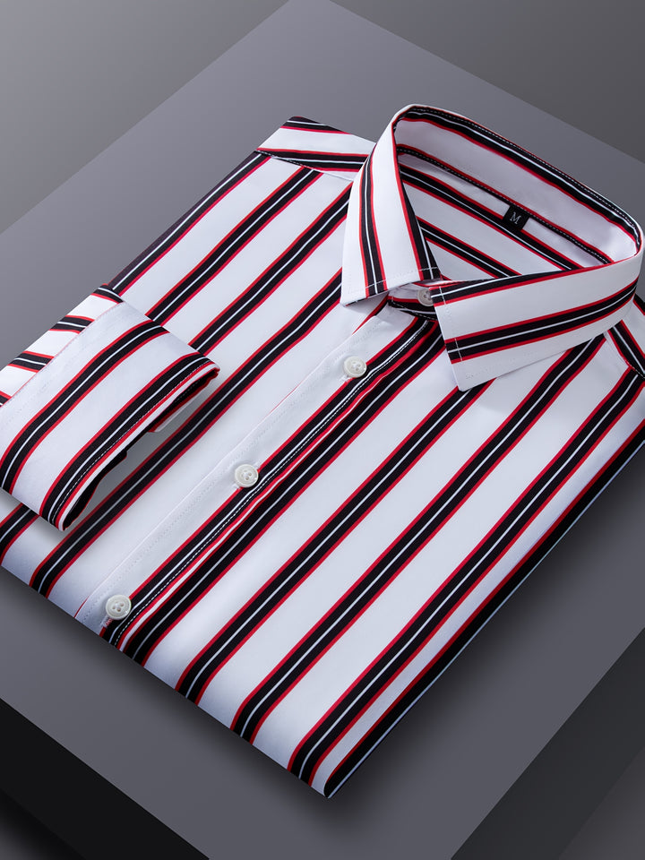 Vaughn | Men's Stretch Striped Long Sleeve Shirt