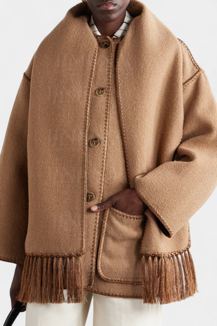 Solene | Scarf-Collar Wrap Coat