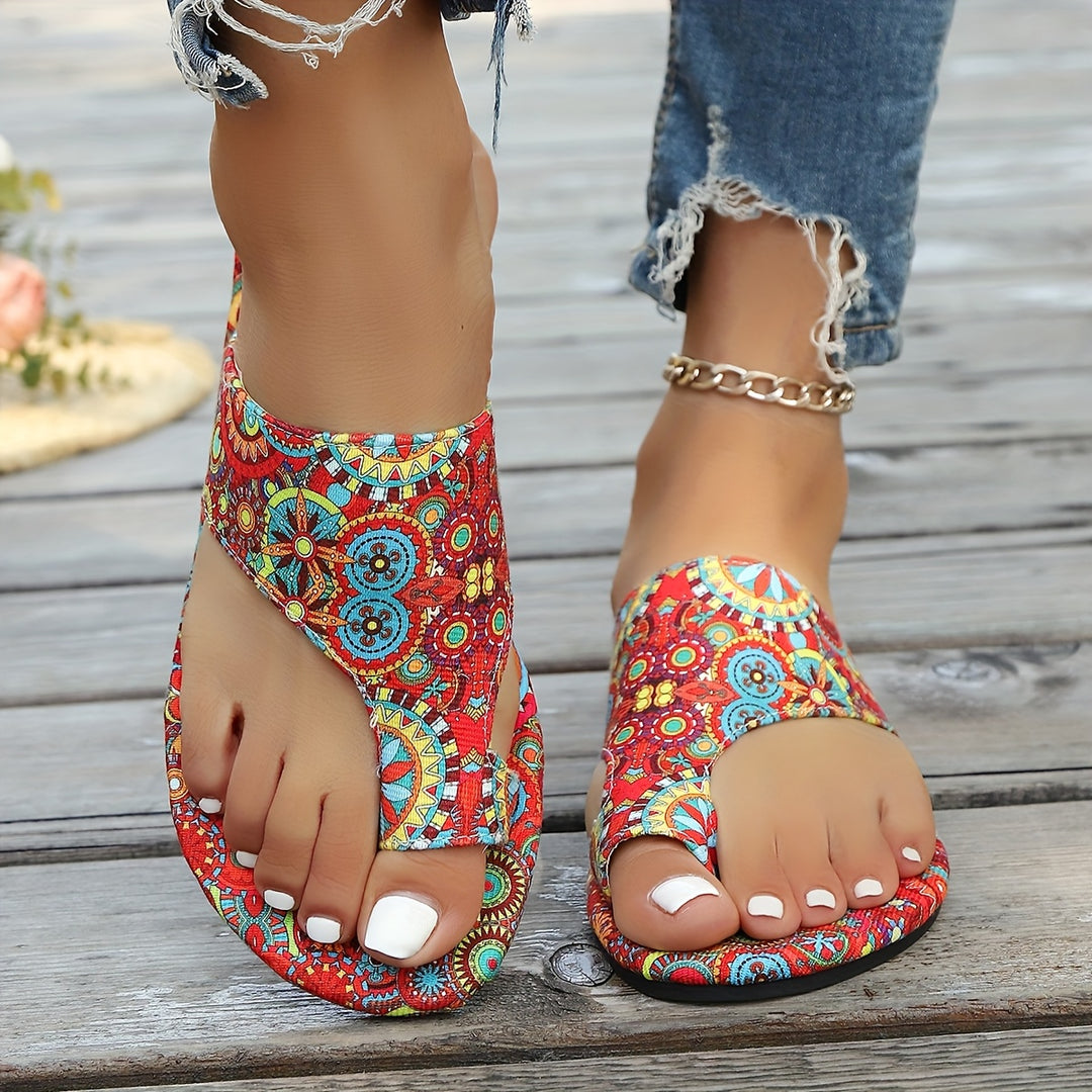 Bethany | Bohemian Print Slide Sandals