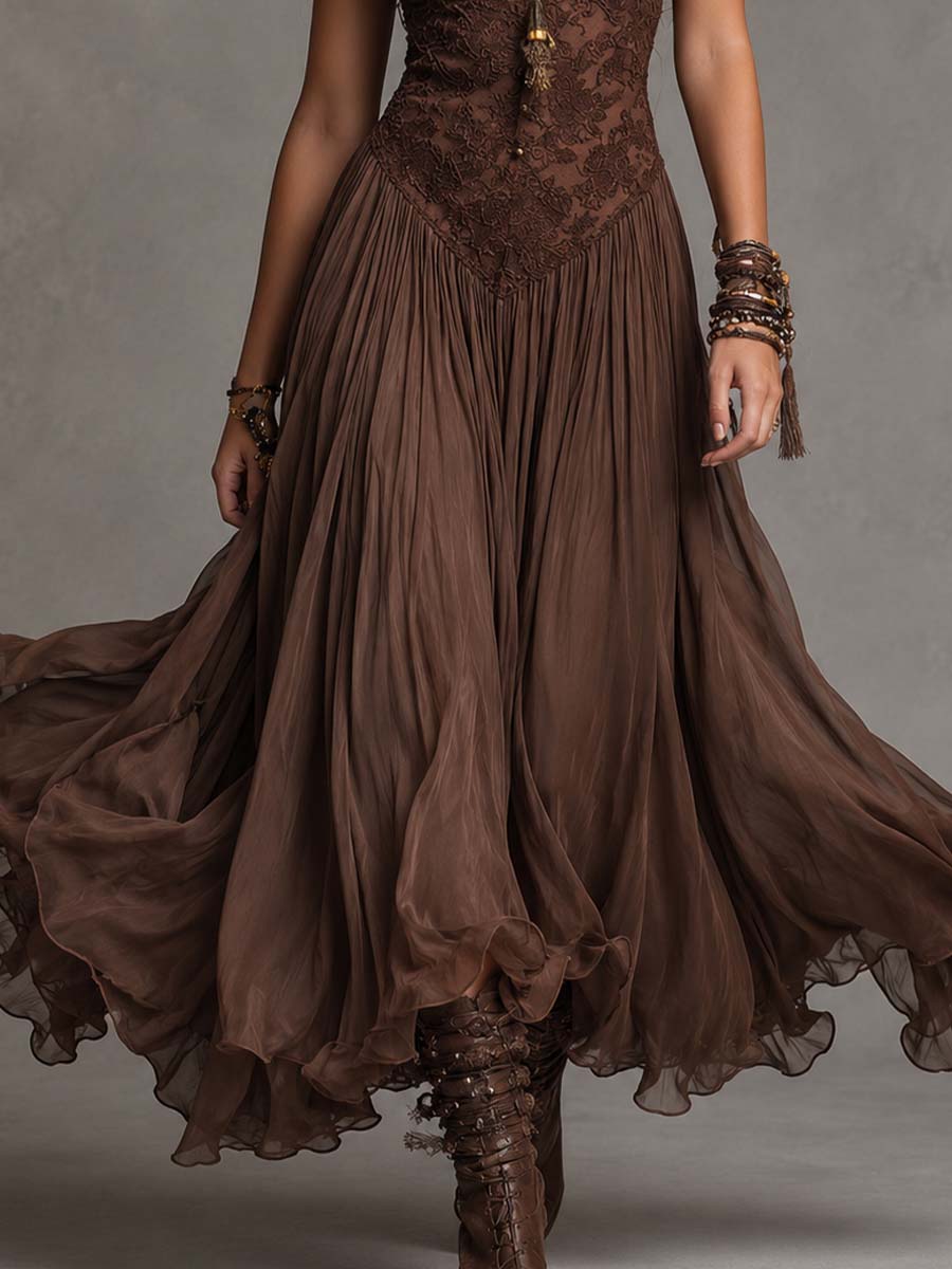 Rosella | Bohemian Corset Maxi Dress